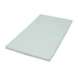 14" x 20" White Rectangular Floor Buffing Pads - Case of 5 - Image 2