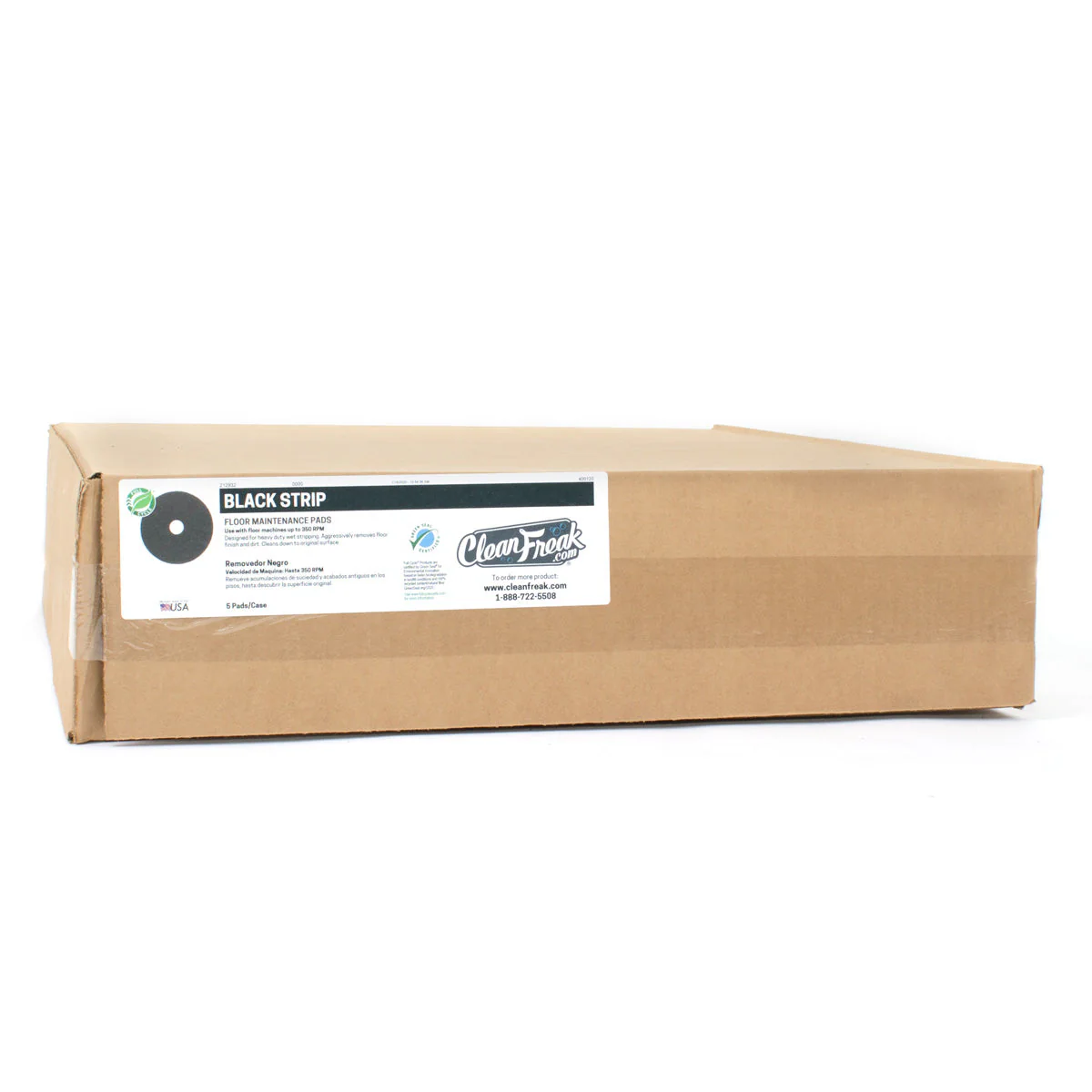 15" Black Rotary Floor Stripping Pads - Case of 5 - Image 3