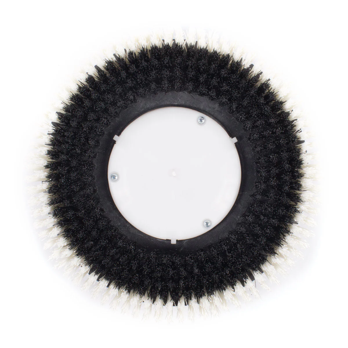 15" Floor Buffer Carpet Scrubbing Brush w/ Carpet Glide - White & Black Nylon Bristles (13" Actual Diameter) - Image 3
