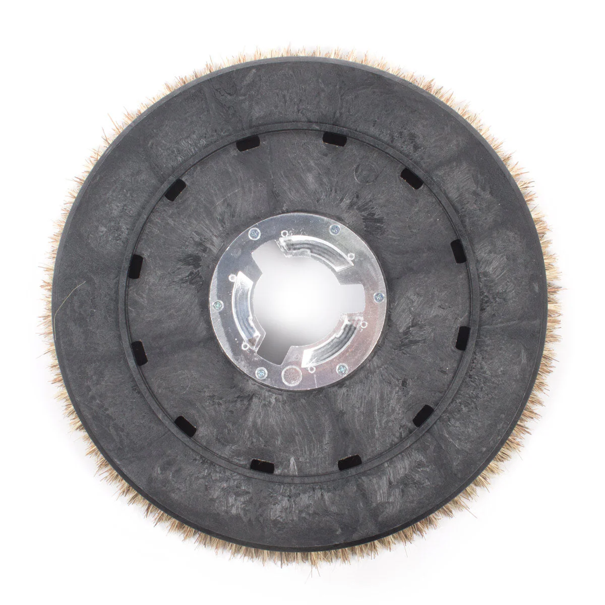 17" Floor Buffer Light Duty Marble & Stone Floor Scrubbing & Polishing Brush w/ Union Mix Bristles (15" Actual Diameter) - Image 2