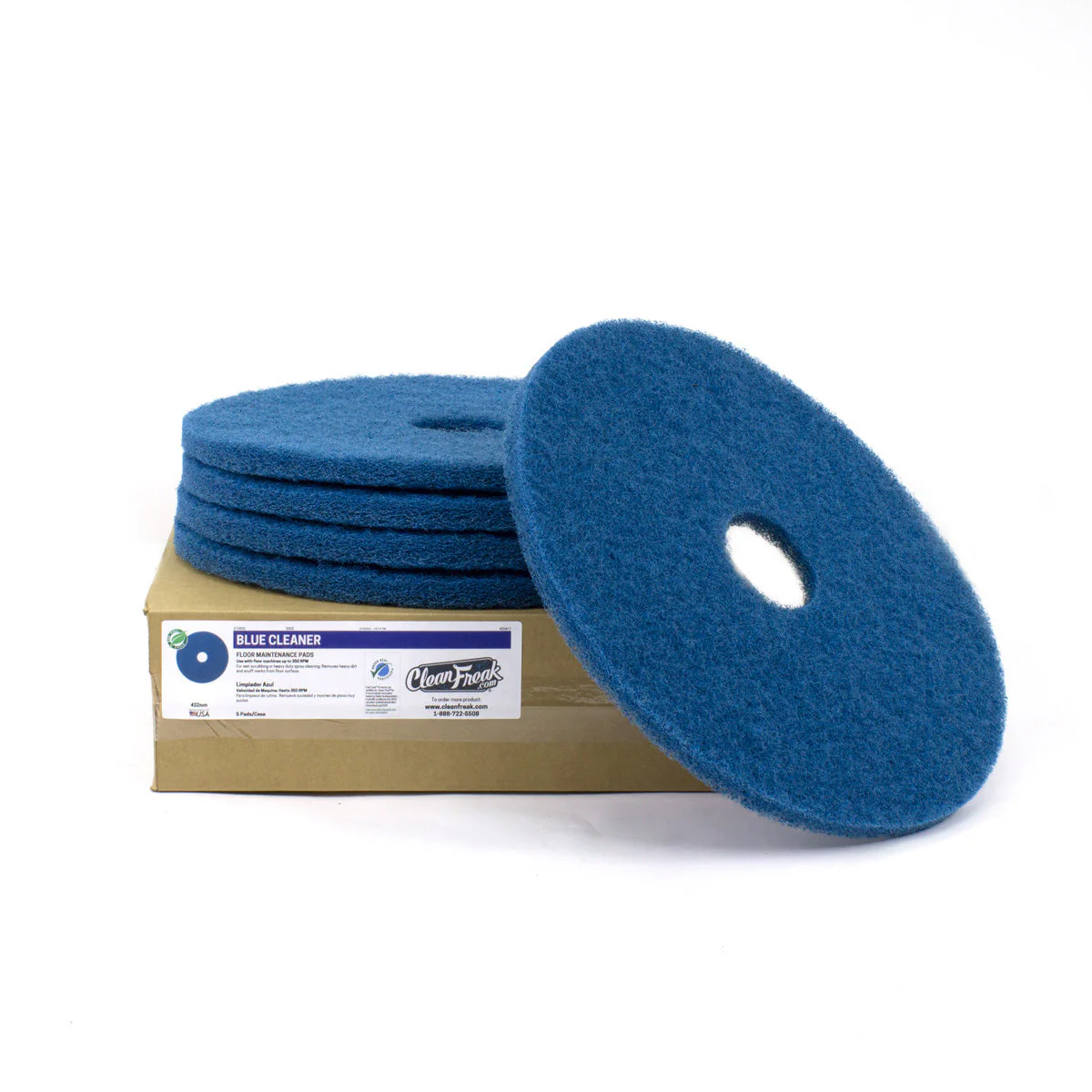 20" Blue Medium Duty Floor Scrubbing Pads - Case of 5 - Image 4