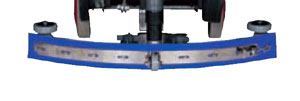 Viper Fang 18C & 20 Auto Scrubber Rear Replacement Squeegee (#VF82063) - Blue Polyurethane - Image 2