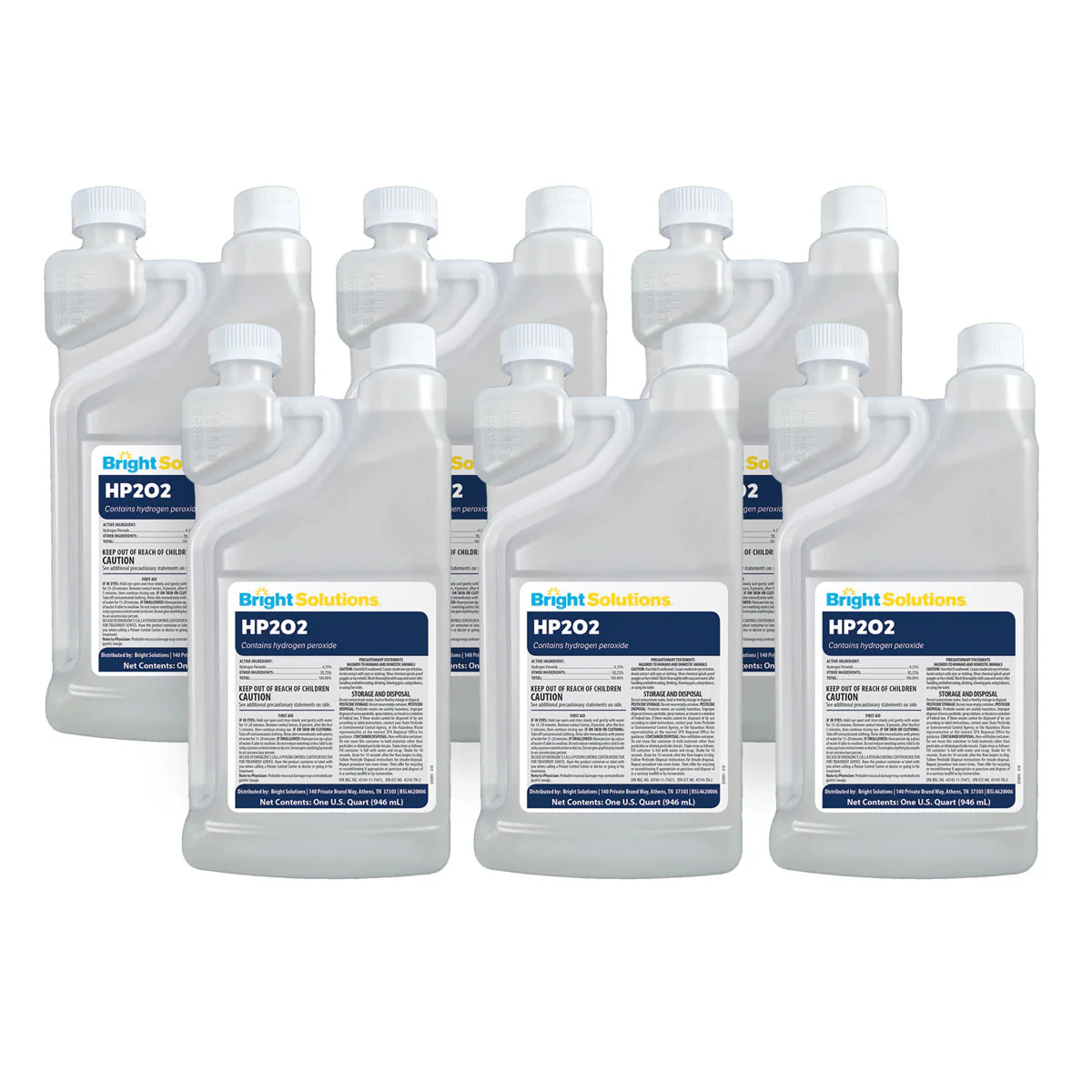 Bright Solutions® HP202 Hydrogen Peroxide Disinfectant Cleaner (32 oz RTU & 32 oz / 1 Gallon Concentrate Options) - Image 3