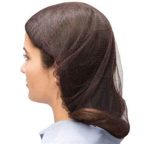 Brown Nylon Hair Nets (22" & 28" Sizes) - Case of 1440