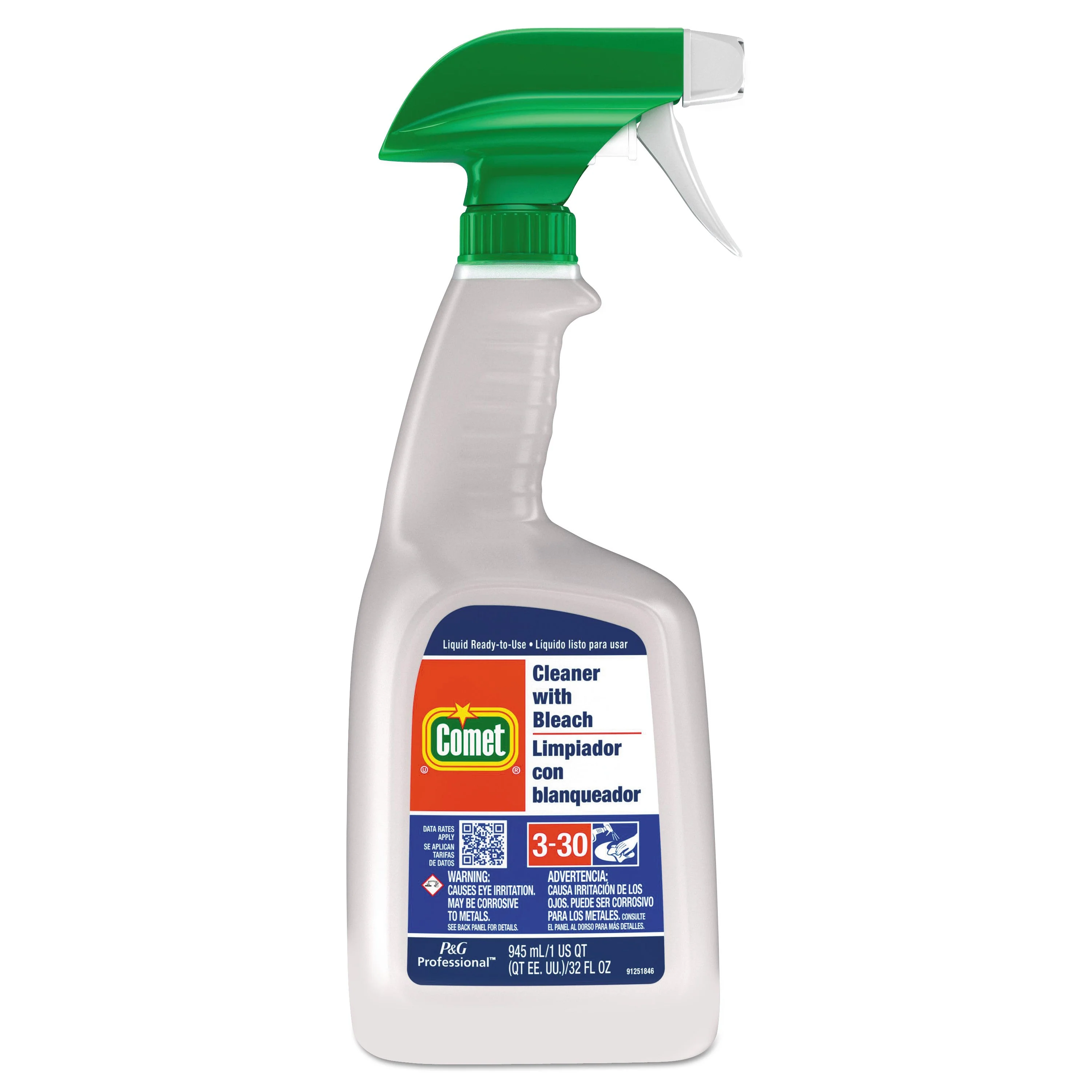 Comet® Liquid Ready-to-Use Cleaner With Bleach (32 oz Spray Bottles) - Case of 8