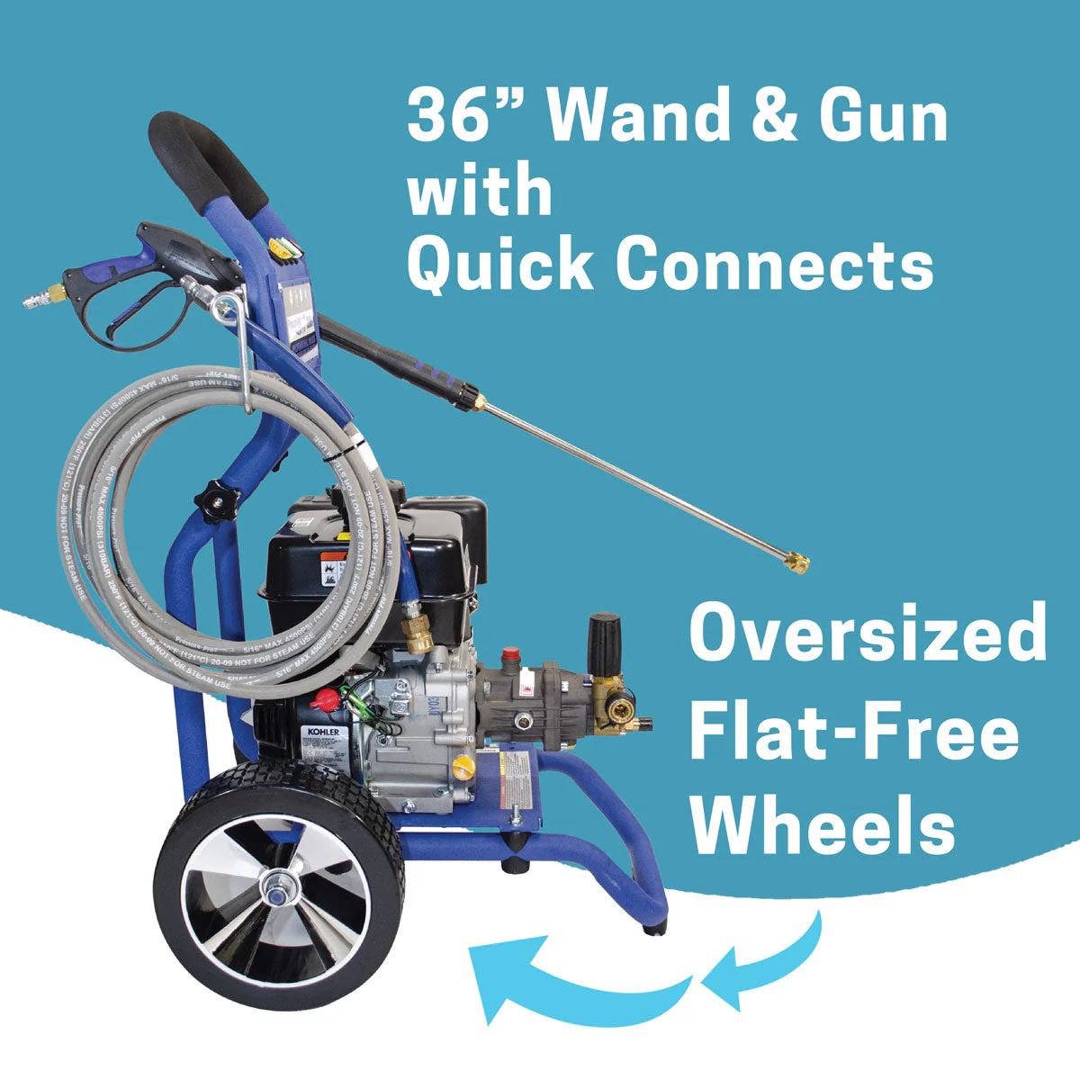CleanFreak® 2.5 GPM Pressure Washer w/ 6.5 HP Kohler SH256 Engine (Gas) - 3,200 PSI - Image 3