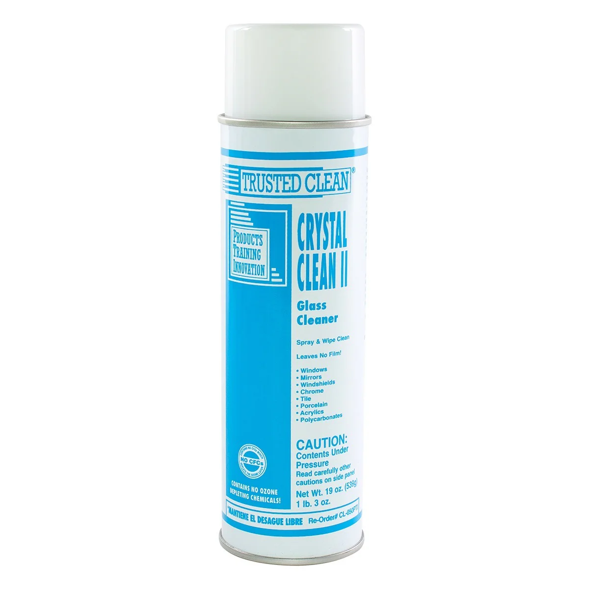 Trusted Clean 'Crystal Clean II' Aerosol Glass Cleaner (19 oz Aerosol Cans) - Case of 12 - Image 2