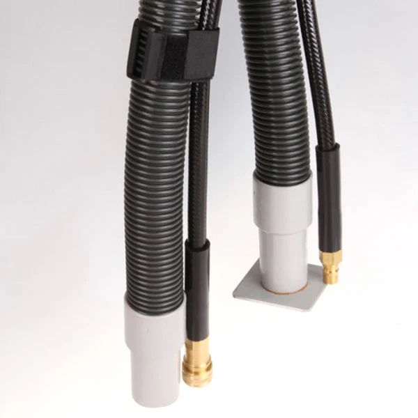 15' Vacuum & Solution Hose Set (#1041AC) w/ Adapter Plate for EDIC Self-Contained Carpet Extractors - Image 2