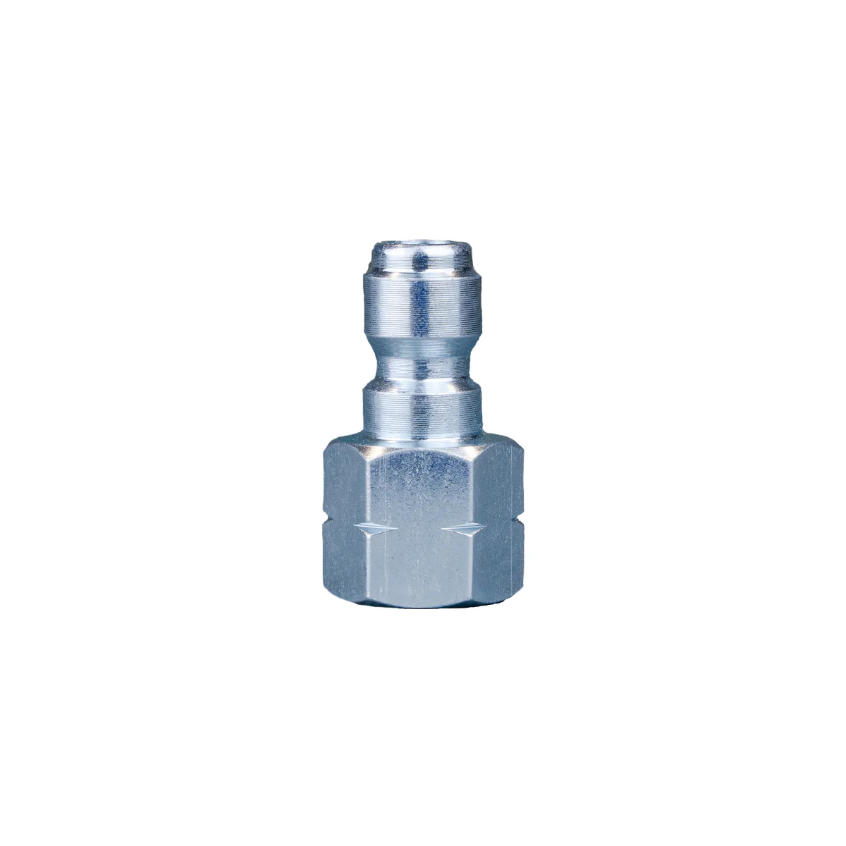1/4" Legacy Zinc-Plated Steel Male Quick Connect Plug Coupler w/ Female Pipe Thread (FPT) - Image 2