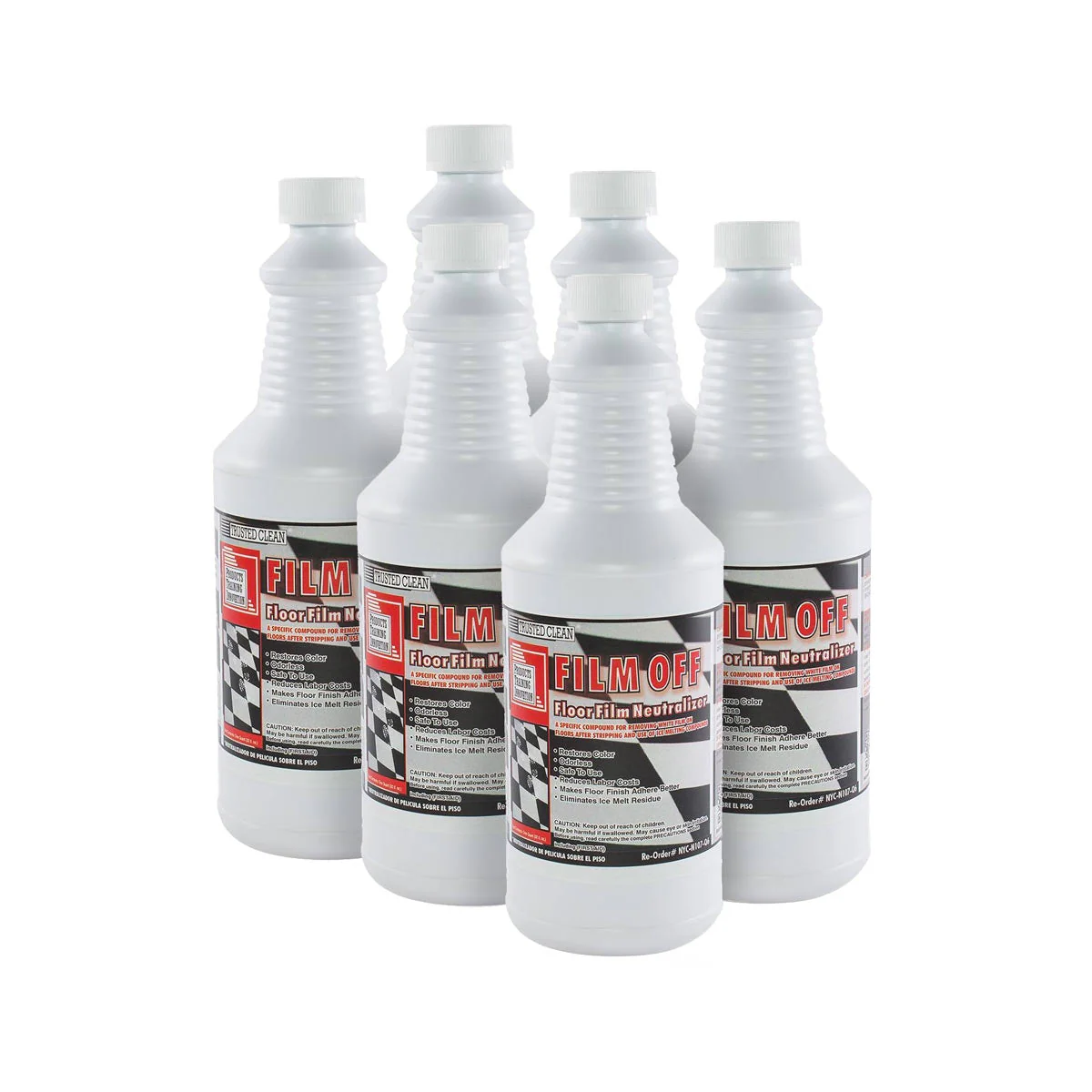 Trusted Clean 'Film Off' Floor Film Neutralizer & Cleaner (32 oz Bottles) - Case of 6