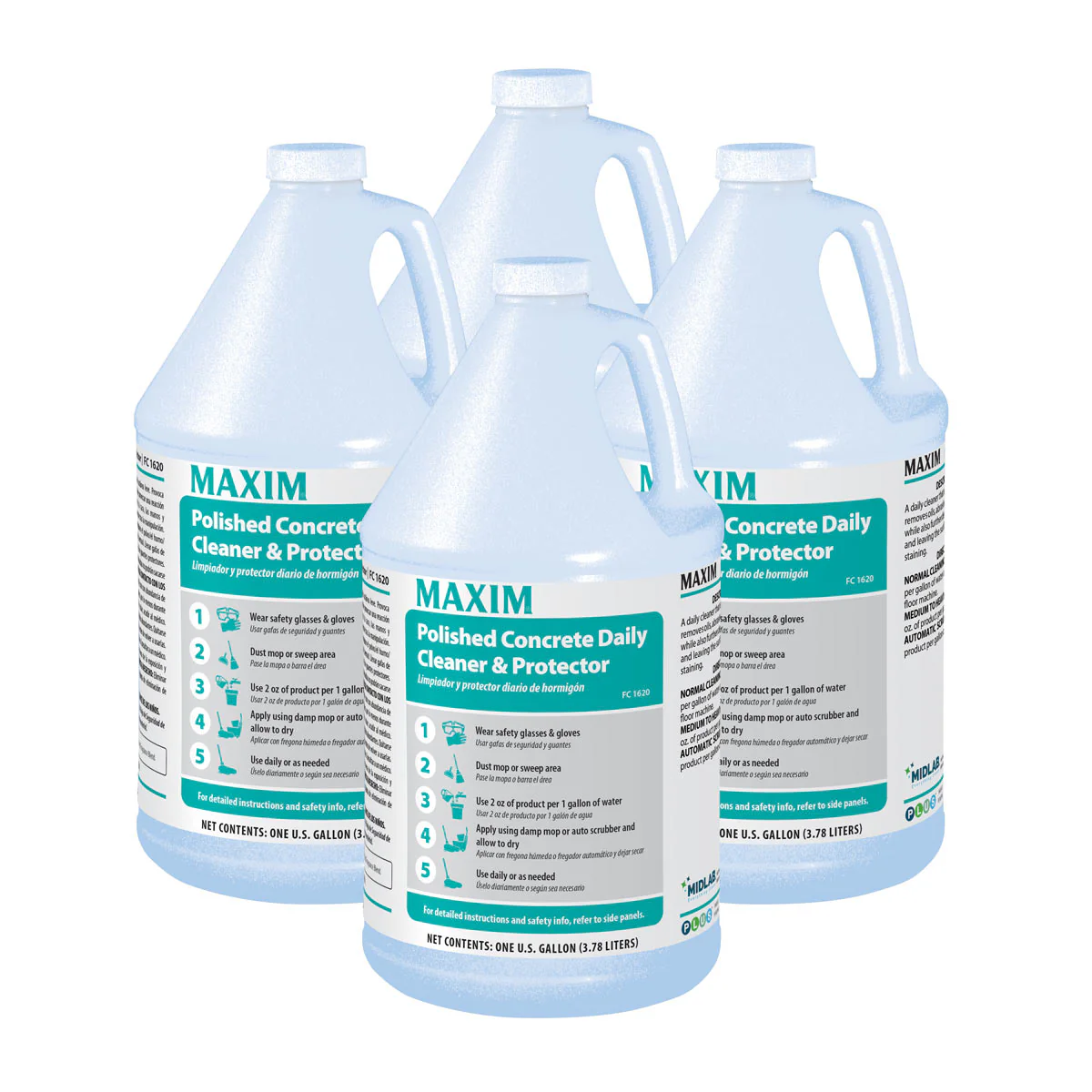 Maxim® Polished Concrete Daily Cleaner & Protector (1 Gallon Bottles) - Case of 4