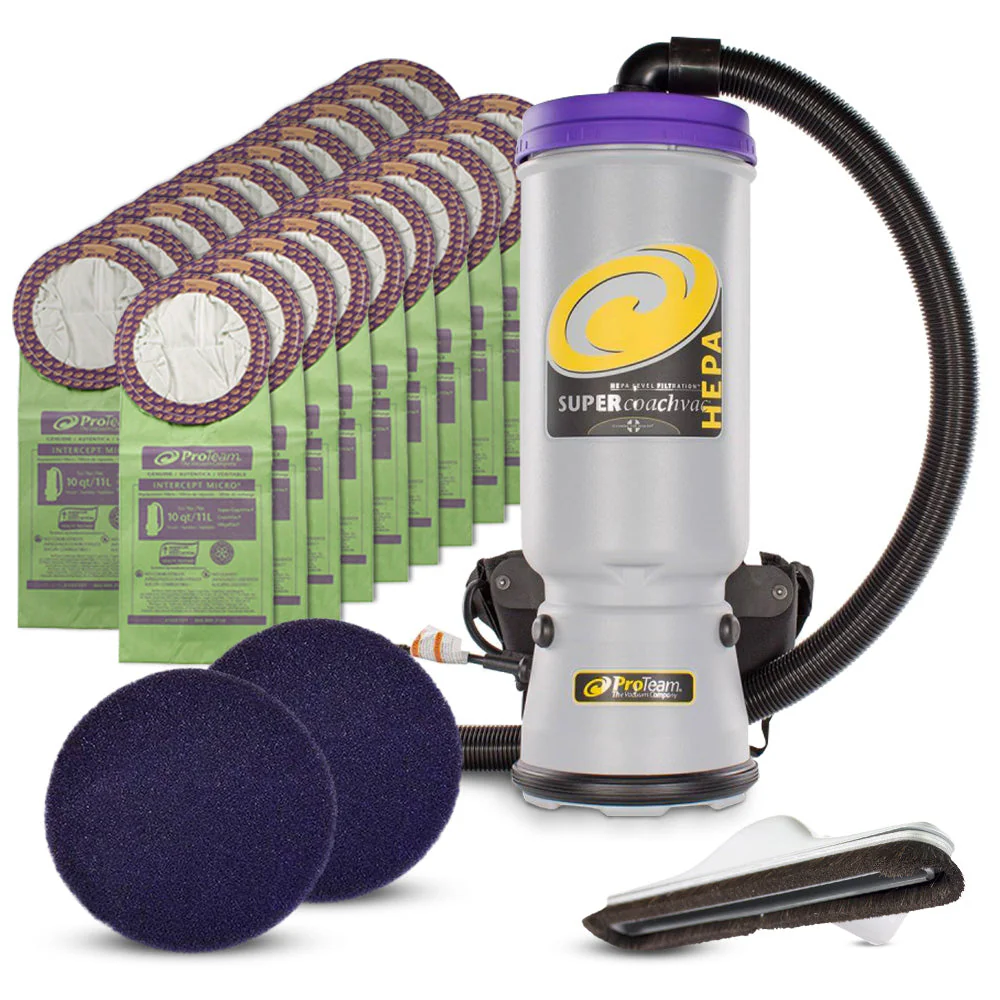 ProTeam® Super CoachVac Backpack Vacuum Package
