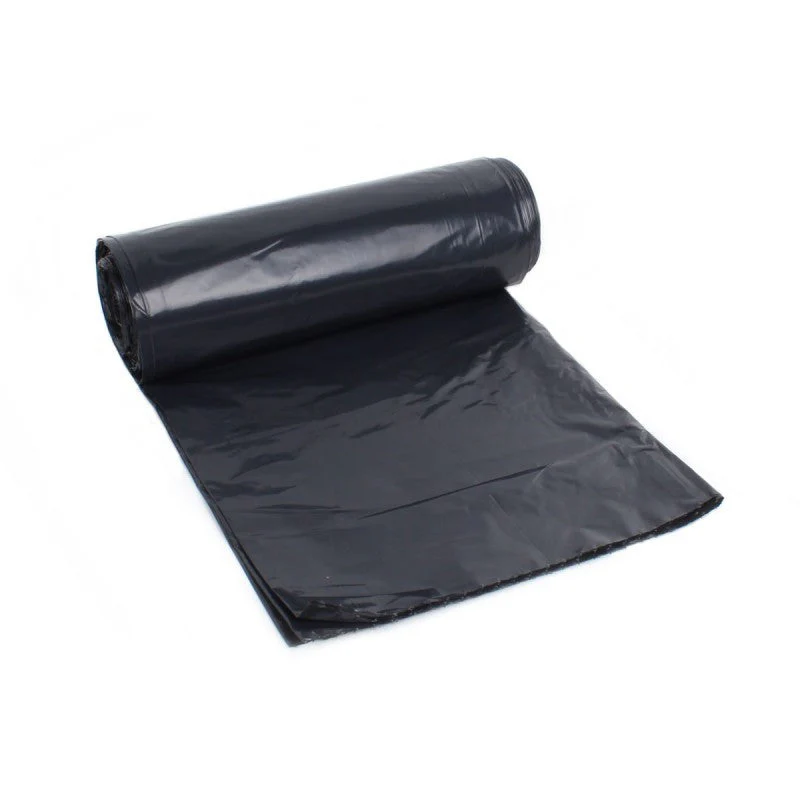 Sak-It™ 60 Gallon Black Low Density Coreless Trash Can Liners (38" x 58" | 2.0 Mil) - Case of 100 - Image 2