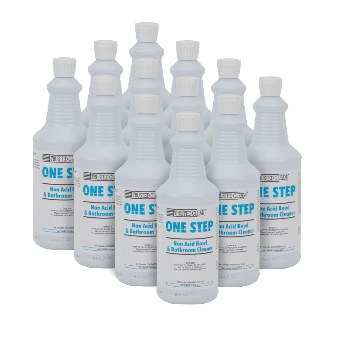Trusted Clean 'One Step' Bowl Cleaner (32 oz Flip Top Bottles) - Case of 12