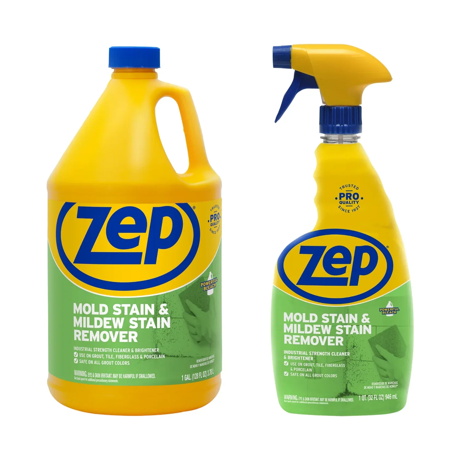 Zep® Mold Stain & Mildew Stain Remover (Quart Sprayers or Gallon Jug Refill Options)